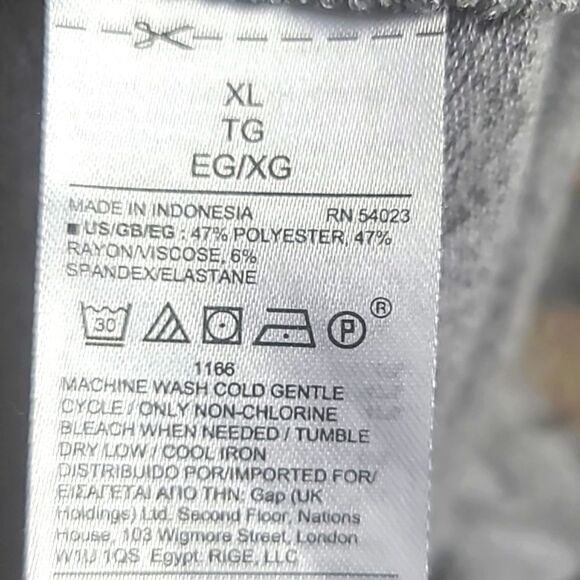 GAP Gray Softspun T-Shirt Dress, Longsleeve,  Size XL - Picture 8 of 8